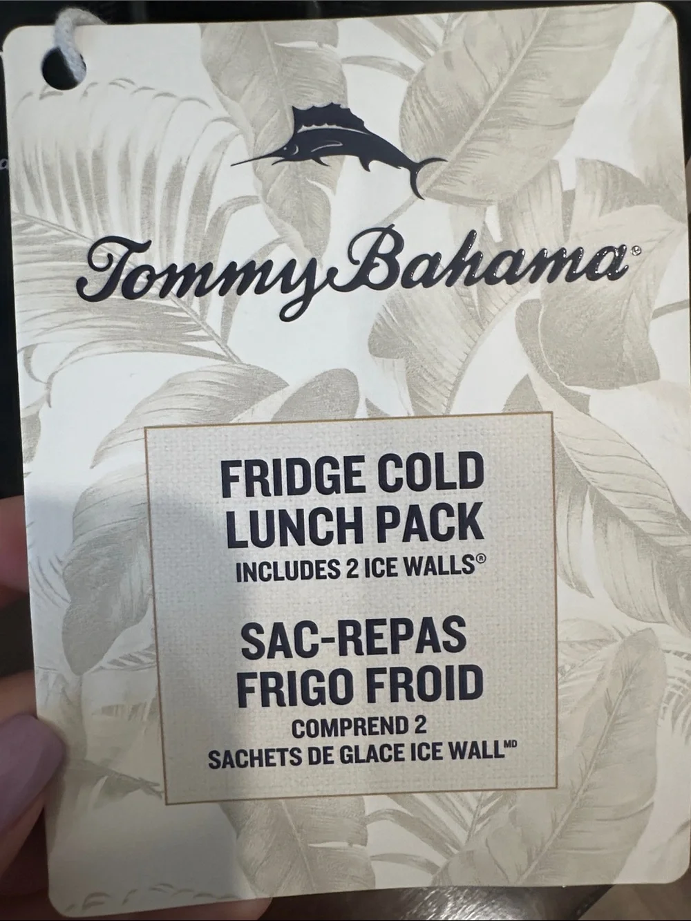 Tommy Bahama Black and Gray Insulated Lunch Cooler